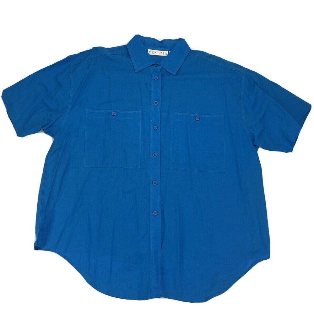 Venezia Womens Short Sleeve Button Down
